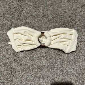 NWOT montce tori bandeau bikini top - cream rib